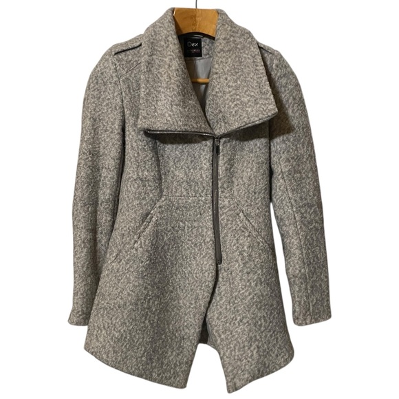 Dex Jackets & Blazers - Dex Women's Gray Pea Coat Wool Blend Zip Front Pockets Women's Size XS